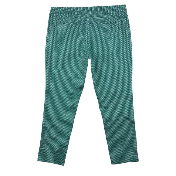 Banana Republic Pants Hampton Fit Crop Chino Green Geometric Womens 8 - Picture 8 of 10